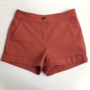 EXPRESS Mid Rise Tailored Shorts- Coral